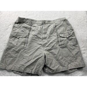 Reel‎ Legends Fishing Shorts Mens 44 Nylon Cargo Elastic Waist Khaki Gorpcore